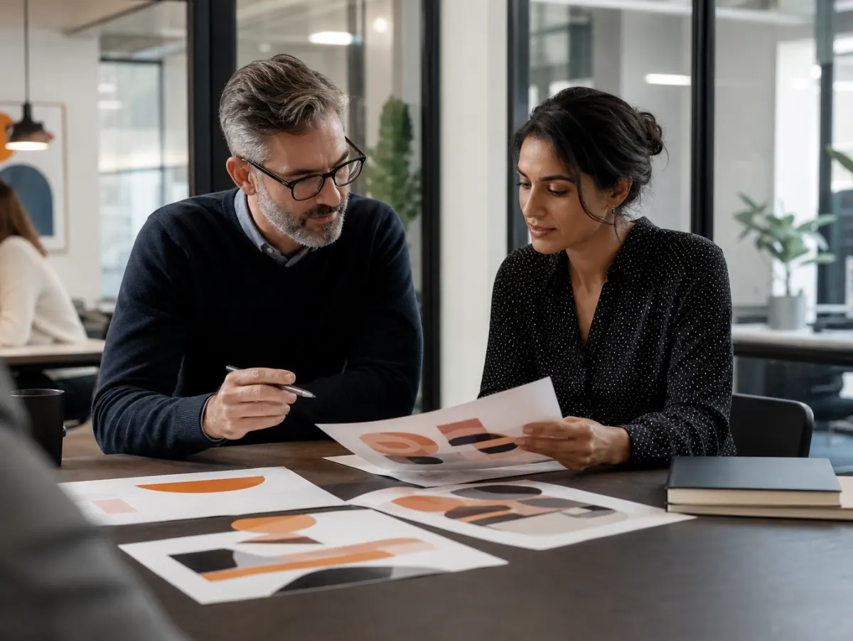 Marketing lead and compliance reviewer approving social media posts in a structured approval workflow